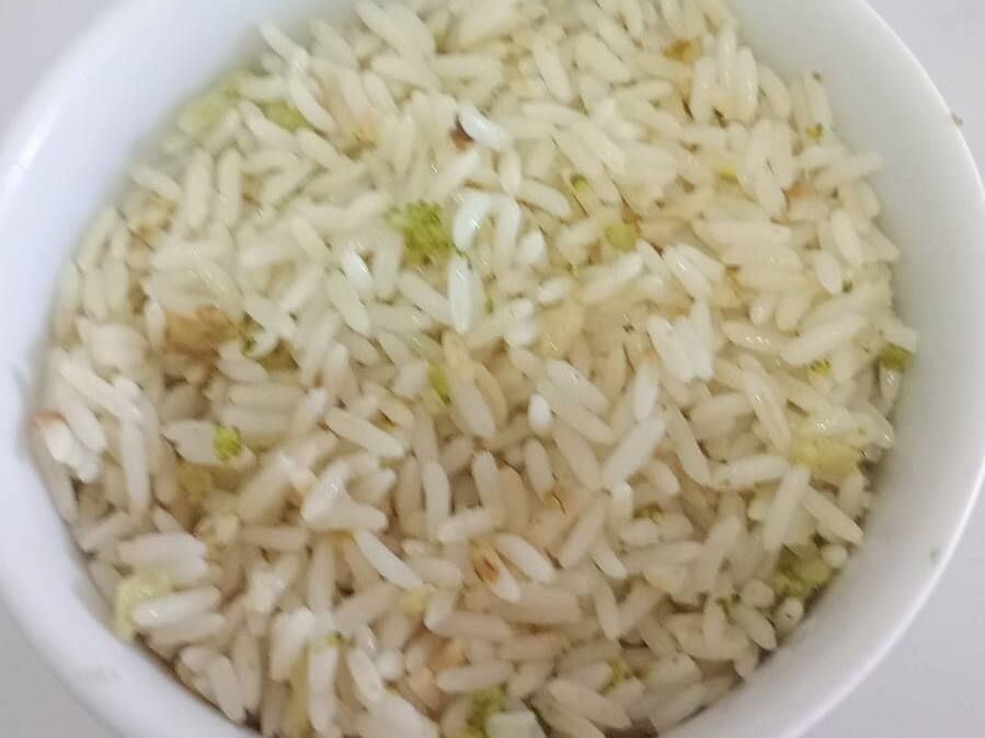 Arroz com brócolis